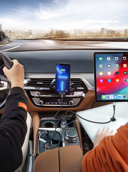 Автомобильное зарядное устройство SV QOOVI 80 Вт PD USB Type C, двухпортовое (sv2538) | Зображення 6