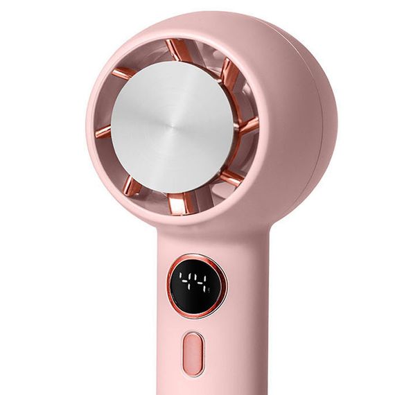 Портативний вентилятор YL007 with Display з підставкою для телефону 2000mAh Pink | Зображення 1