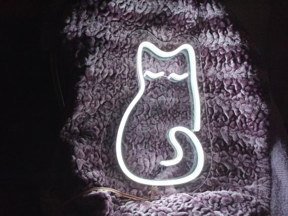 Неоновий світильник Кішка 200х300 acr-n000001 | Зображення 1