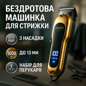 Профессиональная машинка для бритья головы Camry CR 2844, Мужской набор для стрижки волос беспроводной HN-44