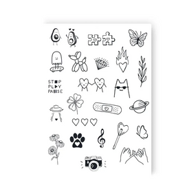 Тату тимчасове в наборі WOW Tattooshka LB-126 Різнокольоровий shop (5805800013237)