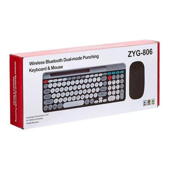 Клавіатура з мишкою Бездротова BT ZYG-806 (43922-ZYG 806_567) | Зображення 2