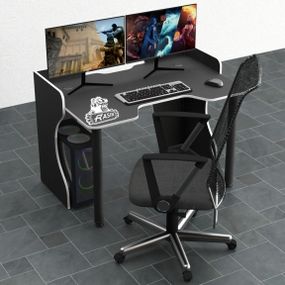 Стол компьютерный Comfy-Home Rasin RS-6 черный черныйбелый