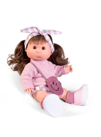 Испанская Виниловая Кукла с Волосами Ирис Antonio Juan Оригинальная Девочка Брюнетка с Сумочкой Iris 38 см | Зображення 1