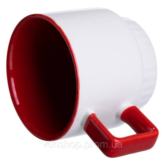 Новогодняя фарфоровая Новогодним лис 400 (мл) Белая с красным Yiwu FM-CS-50L | Зображення 2