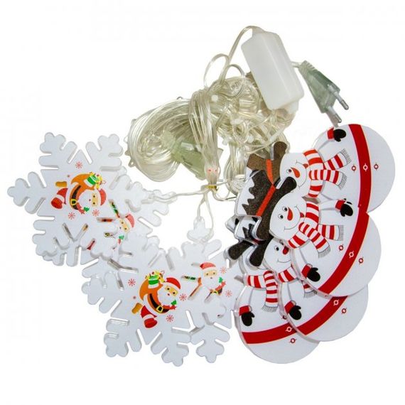 Гирлянда-штора «Сніговик і Сніжинки» XPRO 3m*70cm 95L Мультицветная (47689-8184_322) | Зображення 2