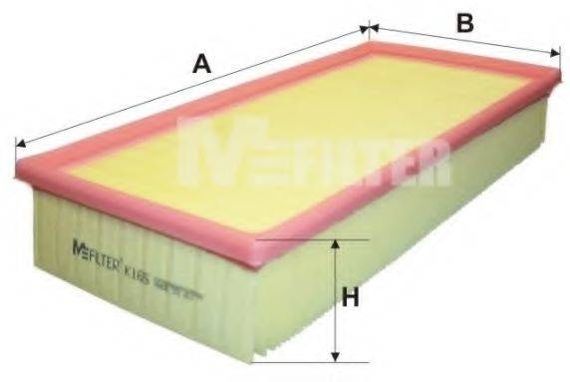 Фільтр повітряний CITROEN (вир-во M-filter) MFILTER K165 на CITROEN C8 (EA_, EB_)