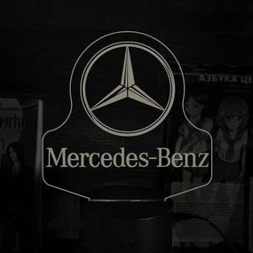 Акриловий світильник-нічник Mercedes-Benz білий tty-n000516