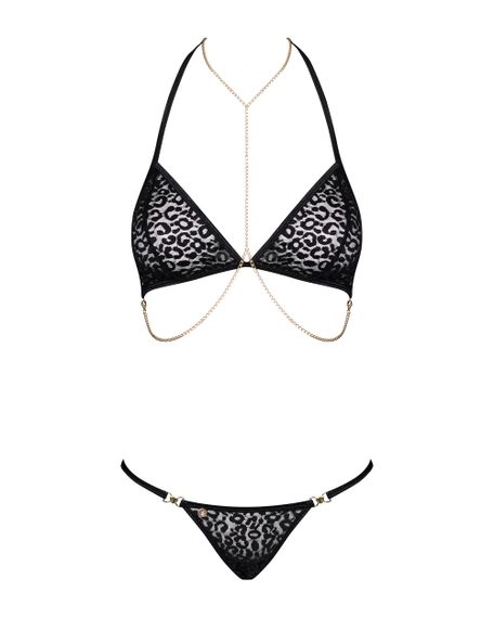 Комплект з ланцюжками Obsessive Pantheria set Чорний L/XL | Зображення 2