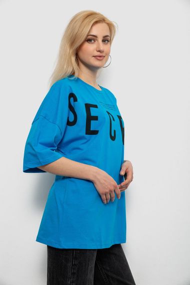 Футболка жіноча з принтом, колір бірюзовий, 244R3008-1 | Зображення 2