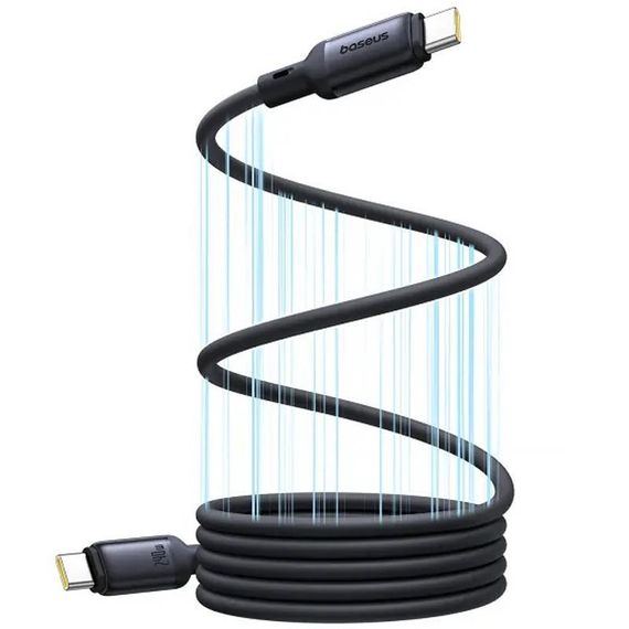 Дата кабель Baseus PicoGo Type-C to Type-C 240W (2m) (E04233) Cosmic Black | Зображення 3