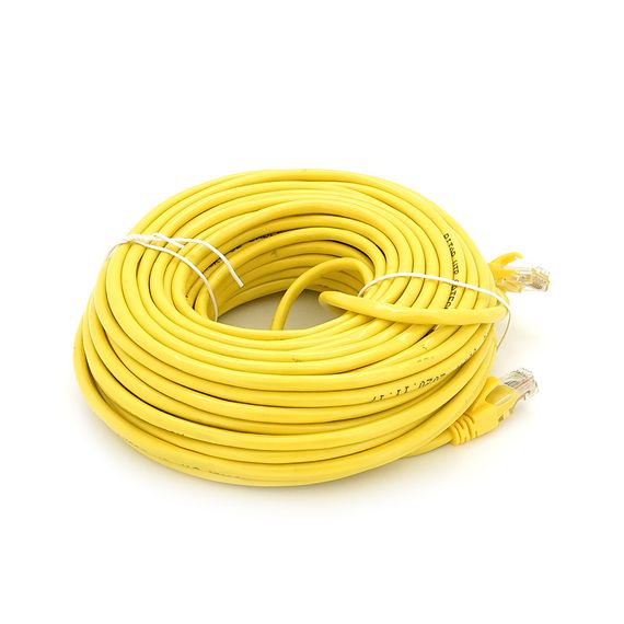 Патч-корд литий RITAR, UTP, RJ45, Cat.5e, 25m, жовтий, Cu (мідь) | Зображення 1