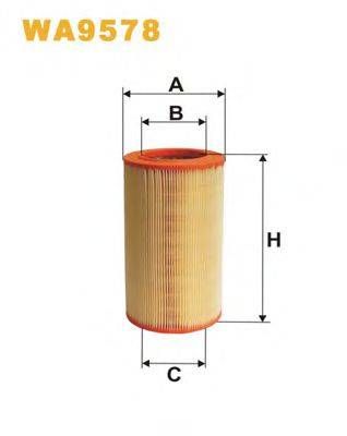 Фільтр повітряний WA95782344 (вир-во WIX-FILTERS) WIX FILTERS WA9578 на FIAT RITMO III (198)