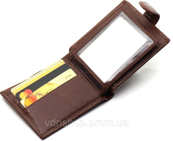 Коричневе чоловіче портмоне з натуральної шкіри з фіксацією ST Leather ST103 | Зображення 4