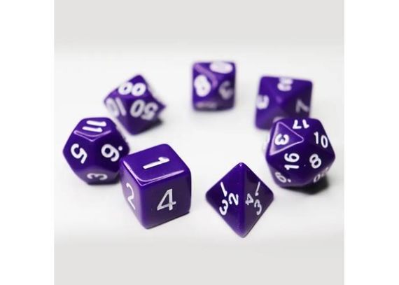 Набор кубиков Opaque 7 Dice Set Dark Purple (7 шт.) | Зображення 2