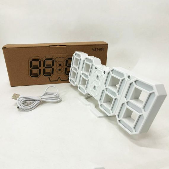 Часы настольные электронные LY-1089 LED с будильником WT-294 и термометром | Зображення 3