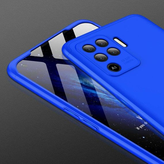 Чохол GKK 360 градусів для Oppo Reno 5 lite колір Синій | Зображення 3