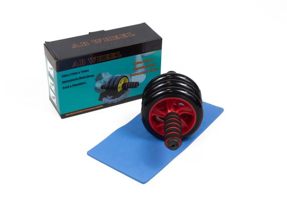 Ролик для преса EasyFit з килимком Червоний (3 колеса) (EF-1353-R) | Зображення 1