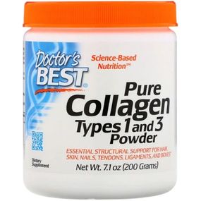 Комплекс для шкіри, волосся, нігтів Doctor's Best Pure Collagen, Types 1 and 3 Powder, 7.1 oz 200 g /30 servings/ DRB-00203