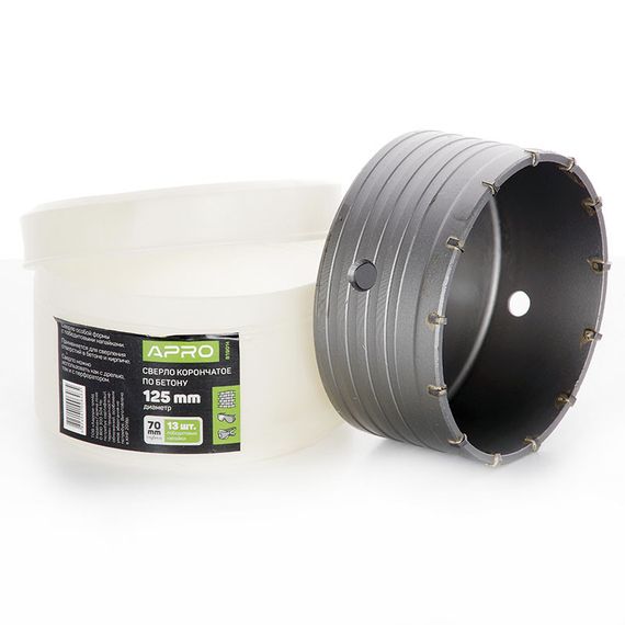 Свердло корончасте для бетону 125 мм APRO 8190141 | Зображення 1