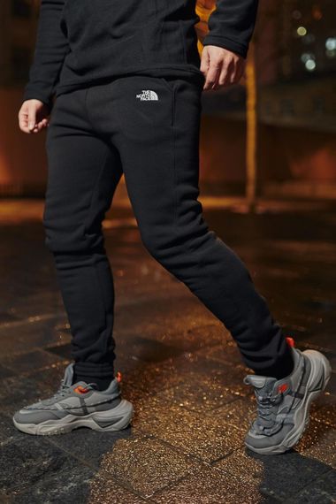 Штани чоловічі з тринитки утеплені TNF чорні | Зображення 6