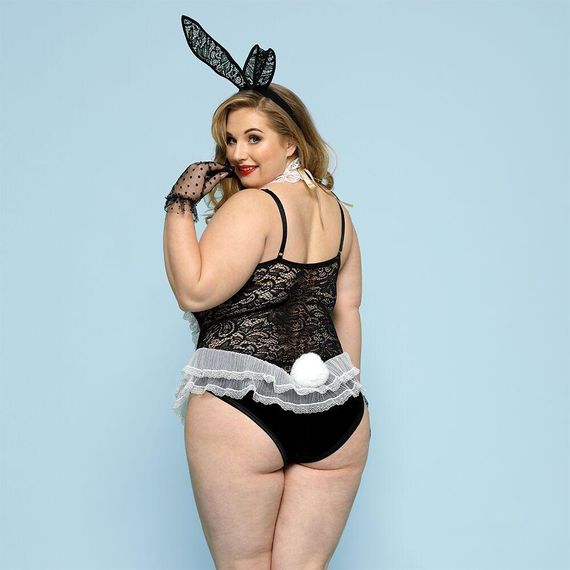 Эротический костюм зайки JSY «Страстная Мэдисон» Plus Size, Black, боди, ушки, перчатки, хвост, чоке sexstyle | Зображення 1