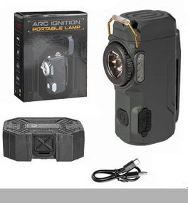 Ліхтар багатофункціональний D50-SMD чорний, Li-Ion акумулятор, індикація заряду, запальничка, зарядка Type-C (46796-D50-SMD_226)