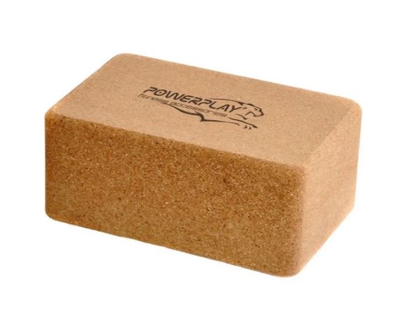 Блоки для йоги PowerPlay PP_4006 з пробкового дерева 2 шт Cork Yoga Block + гумка 7.5 кг (PP_4006_Cork_2in) | Зображення 3