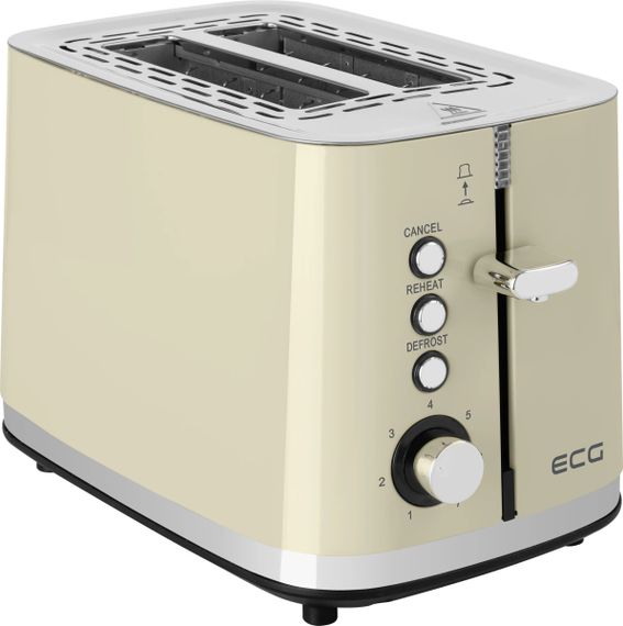 Тостер ECG ST 2766 Vintage Vanilla 925 Вт бежевий | Зображення 1