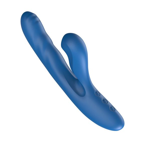 Вібратор-кролик BeYourLover OTTO з вакуумом, підігрівом і фрикціями, синій, 22,2 × 3,8 см Sex Aura | Зображення 8