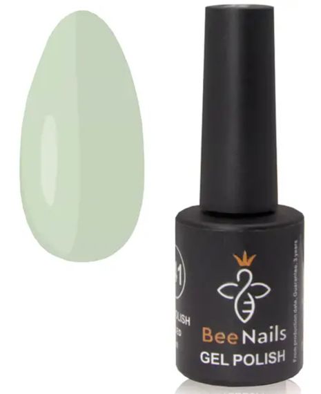 Гель-лак для нігтів Bee Nails 067 (сіро-зелений) 8мл | Зображення 3
