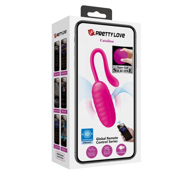Виброяйцо с управлением из приложения PRETTY LOVE Catalina розовое, 19.7 х 3.5 см sexstyle | Зображення 6