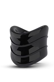 Кільце ерекційне STAY HARD BEEF BALL STRETCHER SNUG XLONG Чорне, 3.8 х 2.5 см