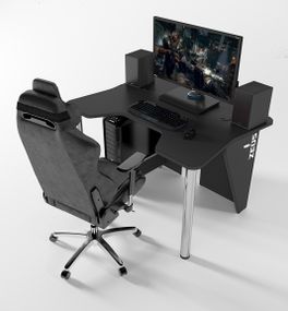 Стол геймерский игровой ZEUS IGROK-3L с LED подсветкой