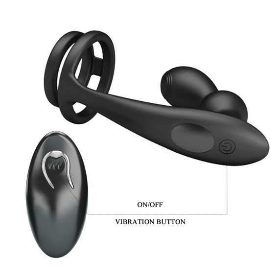 Анальна пробка з ерекційним кільцем - Mr Play Remote Control Vibrating Prostate Massager | Зображення 6