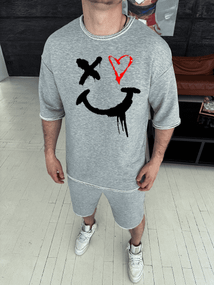 Комплект футболка та шорти ДТФ (петля оверсайз)