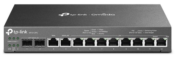 TP-Link Мультисервісний маршрутизатор ER7212PC 8xGE LAN 1xGE WAN 1xGE WAN/LAN 2xGE SFP WAN/LAN VPN Omada (ER7212PC)