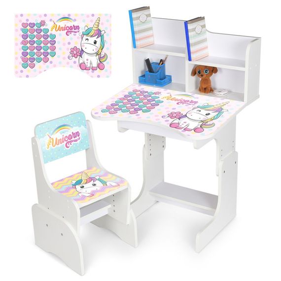 Дитяча Парта N 2071-9-1 білий, зі стільчиком