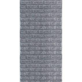 R017-2 Панель стеновая в рулоне 3D 700мм*3,08м*2мм сіра цегла (D) SW-00002535