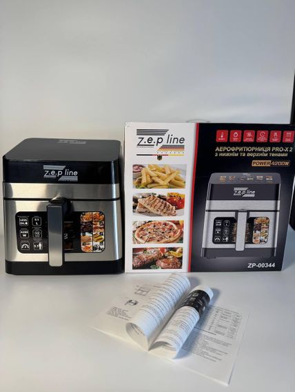 Мультифункціональна аерофритюрниця Zepline ZP-00344 на 13 л 4200 Вт на 12 програм зі знімним | Зображення 1