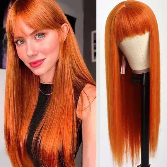 Перука рівний аніме 70 см з довгим рубчиком "Попелястий" | Зображення 2