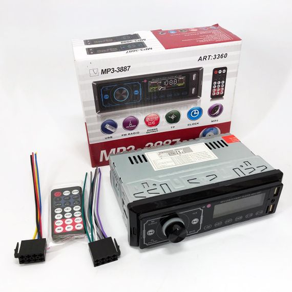 Магнітола для автомобіля з Bluetooth MP3 3887 ISO 1DIN, Незнімні автомагнітоли, Штатна магнітола рено VK-34 | Зображення 6