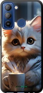 Чохол на Tecno POP 5 LTE BD4 Білий кіт "5646b-2639-2448"