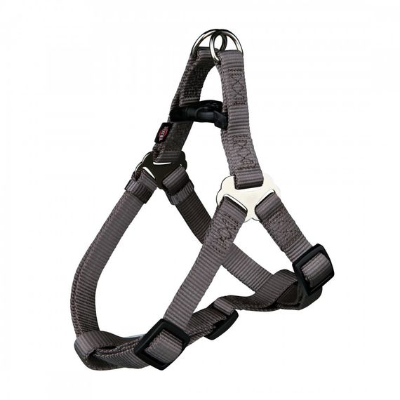 Шлея-петля Trixie для собак Premium нейлон графітова розмір S 40-50 см/15 мм