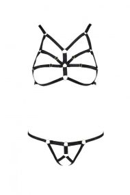 Комплект белья из стреп Passion Exclusive ARMANDA SET S/M, black Sex Aura