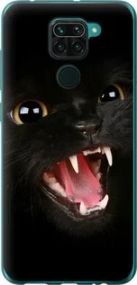 Чехол на Xiaomi Redmi Note 9 Чёрная кошка из пластика FCh_048955