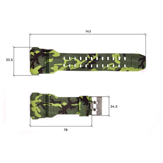 Ремінець для годинника Skmei 1520CMGN Camo Green | Зображення 2