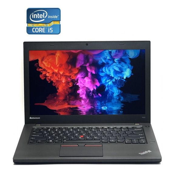 Ноутбук Б-класс Lenovo ThinkPad T450 / 14" (1366x768) TN / Intel Core i5-5300U (2 (4) ядра по 2.3 - 2.9 GHz) / 8 GB DDR3 / 240 GB SSD / Intel HD Graphics 5500 / WebCam / Два АКБ б/у