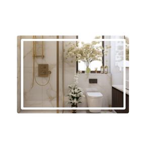 Дзеркало Qtap Mideya 1000х700 з LED-підсвіткою Touch, з антизапотіванням, диммером QT2078NCF10070W