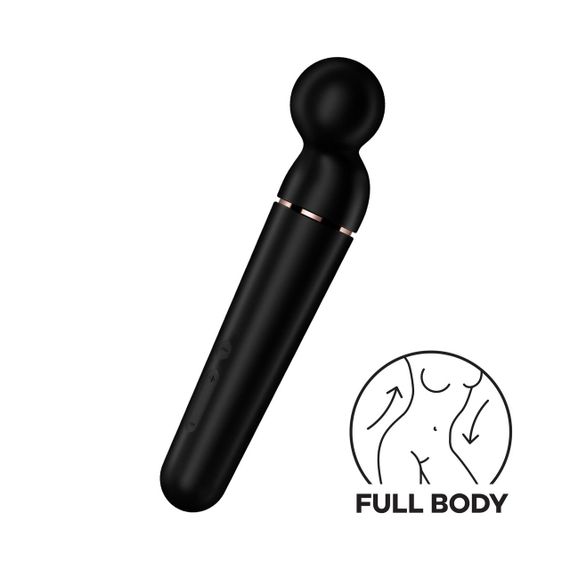 Вібромасажер Satisfyer Planet Wand-er Black/Rosegold потужний смарт масажер для тіла та інтимної стимуляції | Зображення 1